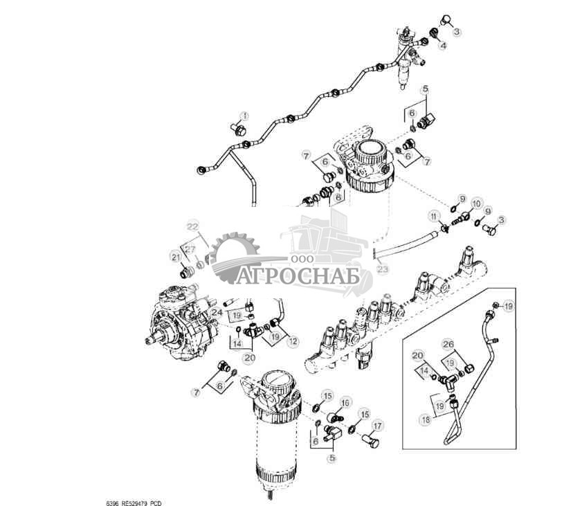 6396 Топливопроводы низкого давления 